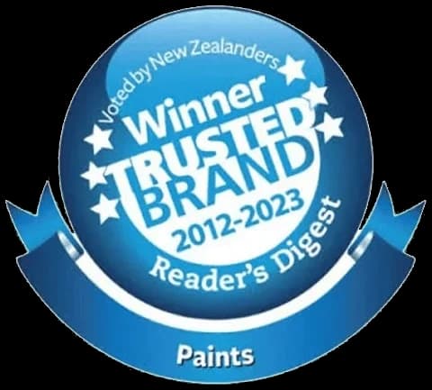Reader's Digest Trusted Brand winner for paints, 2012 to 2023, voted by New Zealanders